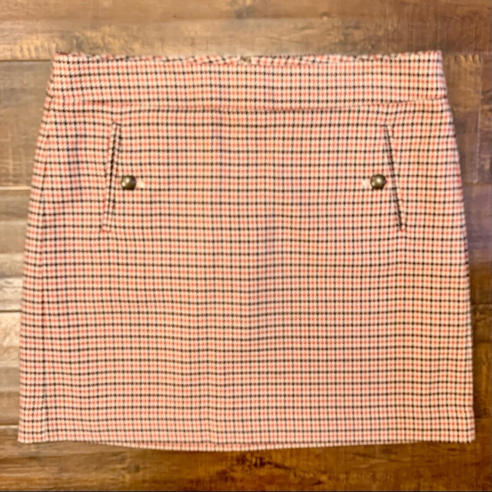 LOFT Petite Houndstooth Mini Skirt - Size 10P